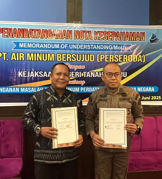 
 Perkuat Kepatuhan Hukum, PT. Air Minum Bersujud dan Kejari Tanah Bumbu Jalin Kerja Sama Strategis