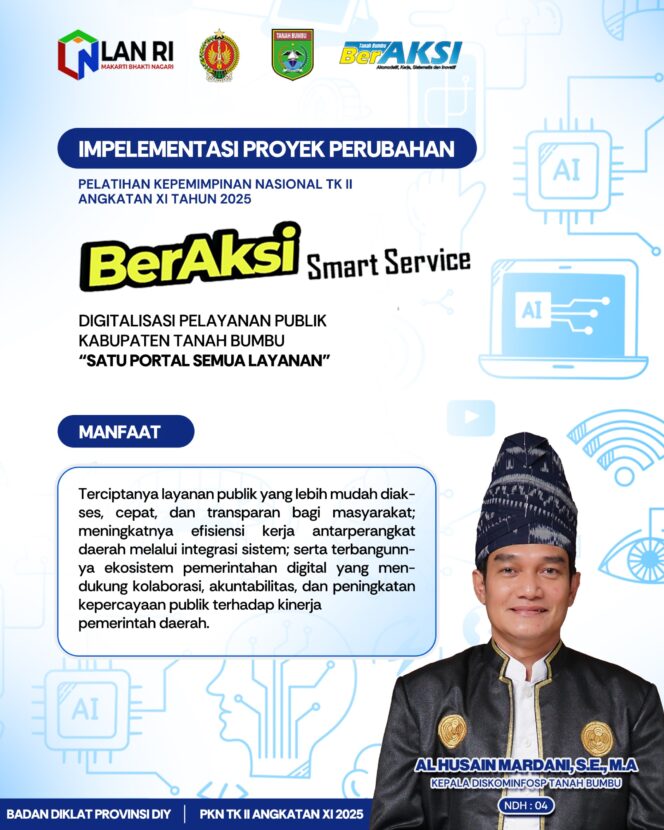 
 Kadis Kominfosp Tanah Bumbu Gagas Transformasi Digital Pelayanan Publik Lewat “BerAKSI Smart Service”
