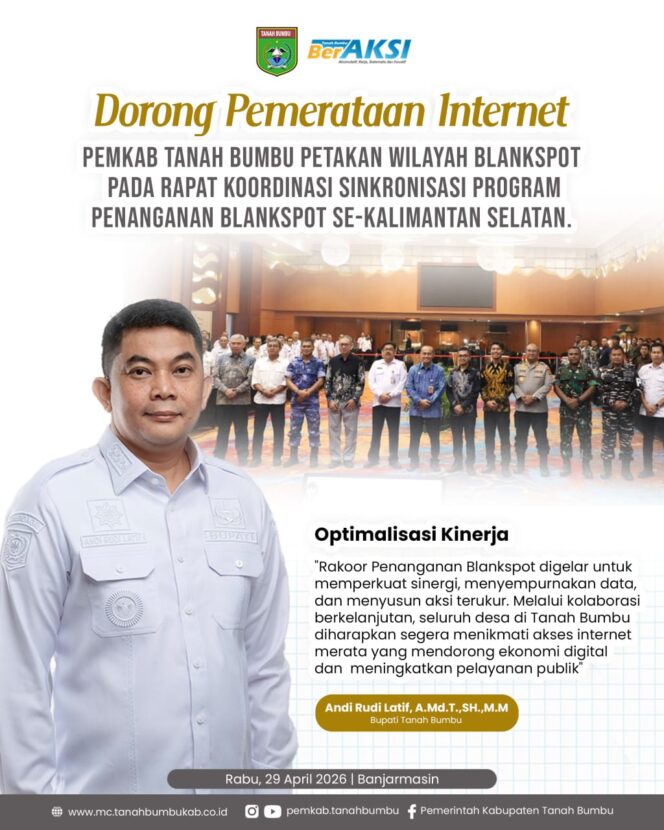 
 Dorong Pemerataan Internet, Tanah Bumbu Petakan Blankspot