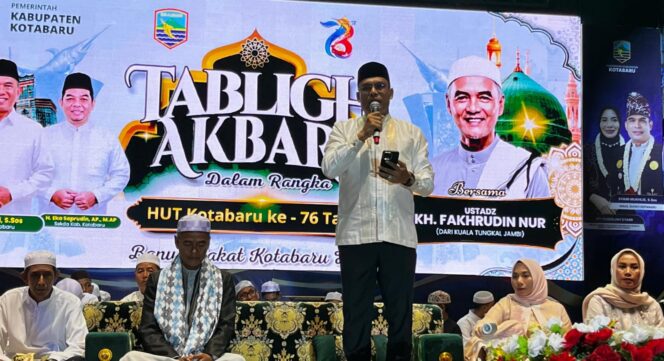 
 Pemerintah Kabupaten Kotabaru menggelar Tabligh Akbar dalam rangka rangkaian kegiatan Hari Jadi Ke-76 thn.2026 di- Kotabaru Kalsel.