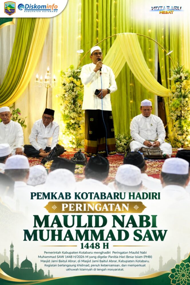 
 Pemkab. Kotabaru Hadiri Peringatan Maulid Nabi Muhammad SAW 1448 Hijriah