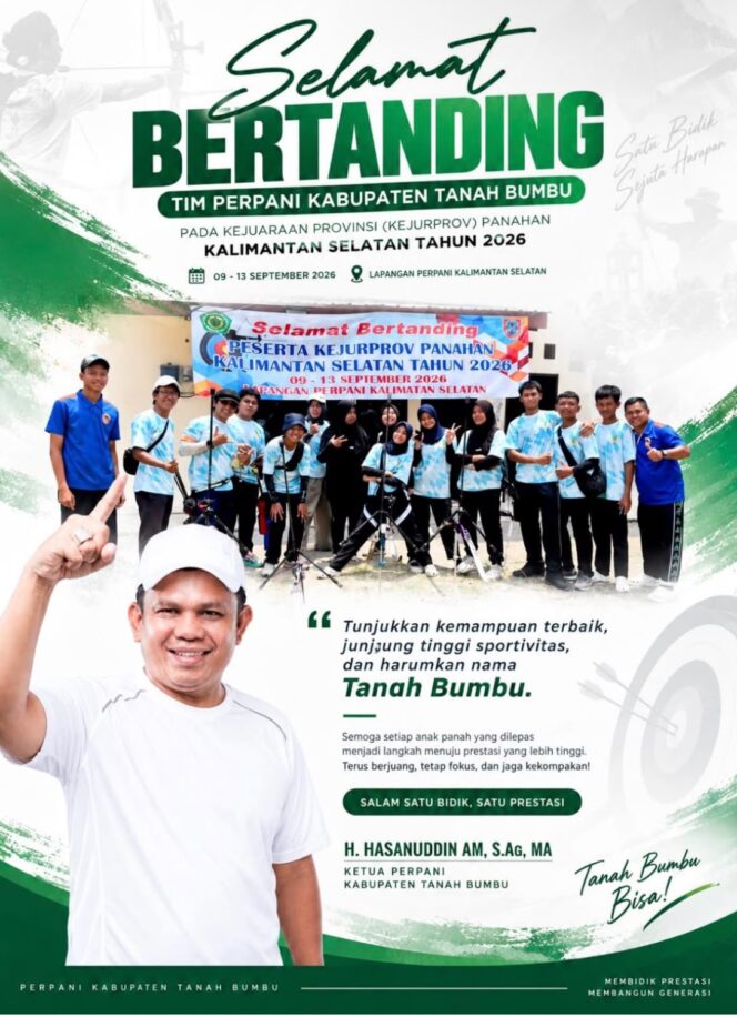 
 Wakil Ketua DPRD Tanbu H. Hasanuddin Beri Dukungan Atlet PERPANI di Kejurprov Kalsel